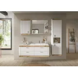 Home Affaire Waschtisch »Laredo, Breite 132cm«, Waschbeckenunterschrank inkl. Waschbecken, Badschrank, Soft Close, weiß