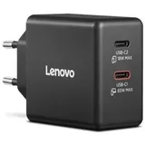 Lenovo Dual USB-C 65W GaN - Wechselst Adapter - 65 W Notebook Netzteil Schwarz