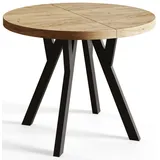 alpi möbel OVO Ø 120 cm naturbelassen/schwarz