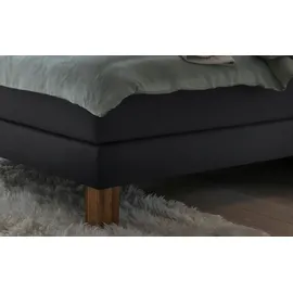 Hasena Boxspringbett 140-180 cm Braun / Anthrazit, Liegefläche:140 x 200 cm, Topper:Agrea-Topper