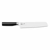 KAI Kamagata Brotmesser 23 cm - rostfreier Edelstahl - ergonomischer Griff - Wellenschliff - grau/schwarz/silber