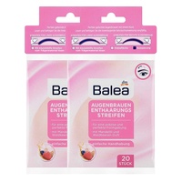 Balea Enthaarungsstreifen Augenbrauen 20 + 4 Stück, 20 St ( 2 Paket)