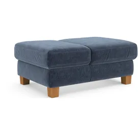 Home Affaire Polsterhocker Dundee Flachgewebe 75 x 46 x 109 cm Blau/Grau
