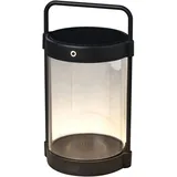 Konstsmide LED-Solarlaterne Crotone Schwarz 30 cm x 17 cm x 15 cm