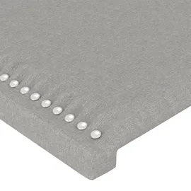 vidaXL Kopfteil mit Ohren Hellgrau 93x16x78/88 cm Stoff