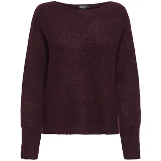 Only Regular Fit Strickpullover mit Fledermausärmel Modell 'DANIELLA', Bordeaux, S