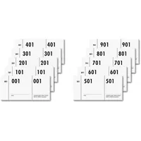 SIGEL GN110 Nummernblock, 1000 Bons (fortlaufend nummerierte Blöcke von 1 bis 1000, 10,5 x 5 cm, Farbauswahl nicht möglich), gesamt 10 Blocks, aus nachhaltigem Papier