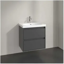 Villeroy & Boch Skyla Waschtischunterschrank 2 Auszüge, 622 x 596 x 439 mm, Graphite