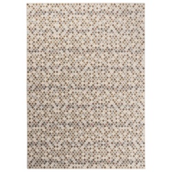 Kelim Teppich Modern 140 x 200 cm Mischgewebe Beige