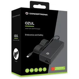 Conceptronic OZUL03BE OZUL 100W USB PD Charger Netzteil