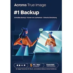 Acronis True Image Essentials Subscription 5 Computer - 1 Jahr Subscription