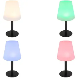 GLOBO Solarleuchte Metall Ø15 cm 8x RGBW LED inkl. IP44 schwarz matt