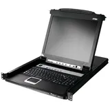 ATEN CL5708M DE KVM-Switch, 8-Port 17"-LCD Single Rail (PS/2-USB VGA) DE-Layout