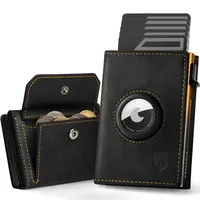DODENSHA® Airtag Wallet Herren mit XL Münzfach I MagSnap Kartenetui Herren I Smart Airtag Wallet für 10+ Karten I Geldbörse Herren mit RFID Schutz I Portmonee Herren mit AirTag* Fach I SchwarzGelb