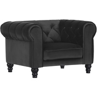 GUTMANN FACTORY Chesterfield-Sessel GUTMANN FACTORY, schwarz, B:105cm H:75cm T:90cm,