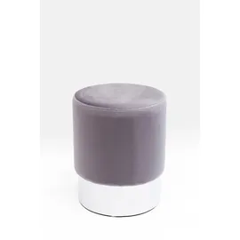 Kare Hocker Cherry Samt 35 x 42 x 35 cm Grau/Silber