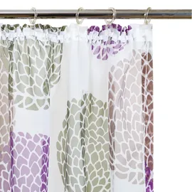 OTTO home Gardine Belem (1 St), Kräuselband, transparent, Voile, 1 bzw. 2 Schals, Vorhang, Fertiggardine, Kreise beige 140 cm x 175 cm