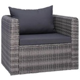 vidaXL Gartensessel mit Polster grau