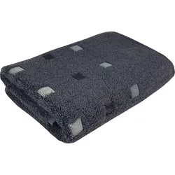 Badetuch FRAMSOHN FROTTIER "Quattro Duschtuch", grau (anthrazit, anthrazit, dunkelgrau), B:80cm L:160cm, Walkfrottier, Obermaterial: 75% Baumwolle, 25% Viskose, Handtücher (Packung), natürliche, Buchenholzfaser, herstellt in Österreich