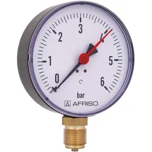 Afriso Manometer 0-6 bar, 100mm G1/2