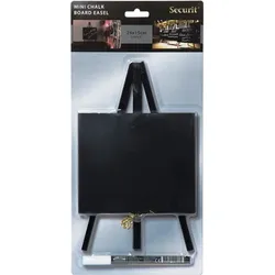 Securit Tisch-Kreidetafel Mini Staffelei schwarz inklusive Kreidemarker