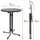 Beautissu Stehtisch Ø 80 cm klappbar Grau