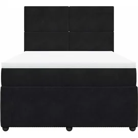 vidaXL Boxspringbett 140 x 200 cm Schwarz