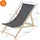 ECD Germany Gartenliege 117 x 52 x 83 cm Weiß