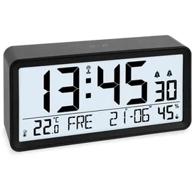 ADE Digitaler Funkwecker schwarz