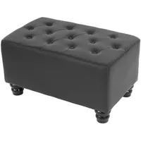 MCW Luxus Ottomane Sitzhocker Chesterfield Edinburgh Kunstleder ~ runde