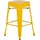 Beliani Barhocker 2er Set 60 x 60 x 60 cm Gelb