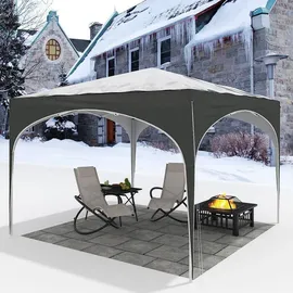 Woltu Faltpavillon 3 x 3 m Grau
