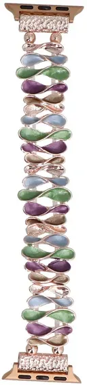 Neue Armbänder für die Smartwatch GlacierX Gleam Bow Stretch Bracelet Dark Orchid für die Apple Watch 38/40/41mm Mehrfarbig