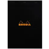 Rhodia Notizblock 182009C, kariert, A4, 80 g/m2, 80 Blatt, schwarz