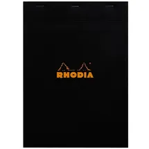 Rhodia Notizblock 182009C, kariert, A4, 80 g/m2, 80 Blatt, schwarz