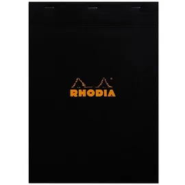 Rhodia Notizblock 182009C, kariert, A4, 80 g/m2, 80 Blatt, schwarz