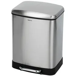 WENKO Treteimer »STUDIO«, Höhe: 50 cm, 24 l, silberfarben matt