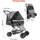 Vevor Hundebuggy 20 kg Tragkraft Schwarz