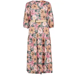 Zero Maxikleid Blumenprint Rosé/Grün 34