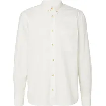 s.Oliver Regular Fit: Langarmhemd mit Garment Dye und Button-Down-Kragen - creme - XL