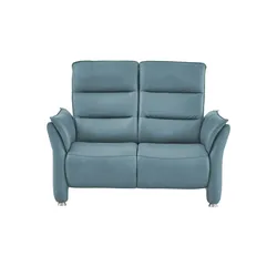 Hukla Einzelsofa Echtleder Corina , blau , Maße (cm): B: 146 H: 112 T: 90.0