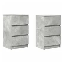 vidaXL Nachtschrank mit 3 Schubladen 39 x 35 x 65 cm Grau