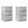 vidaXL Nachtschrank mit 3 Schubladen 39 x 35 x 65 cm Grau