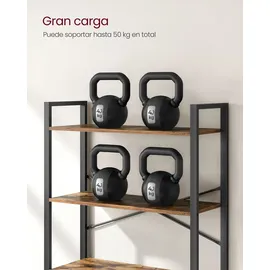 VASAGLE Bücherregal 80 x 30 x 186 cm Braun-Schwarz
