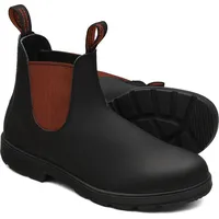 Blundstone 508 Leder Schlupf Auf Chelsea Stiefel Schwarz Rot – 3 Großbritannien - 36 EU - 4M/6F US / Schwarz Rot - Schwarz - 35,5