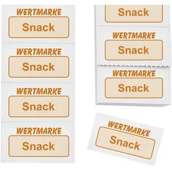 CombiCraft Wertmarken Block 'Snack' auf 10er Streifen, weißes Papier - 1000 Abrisse