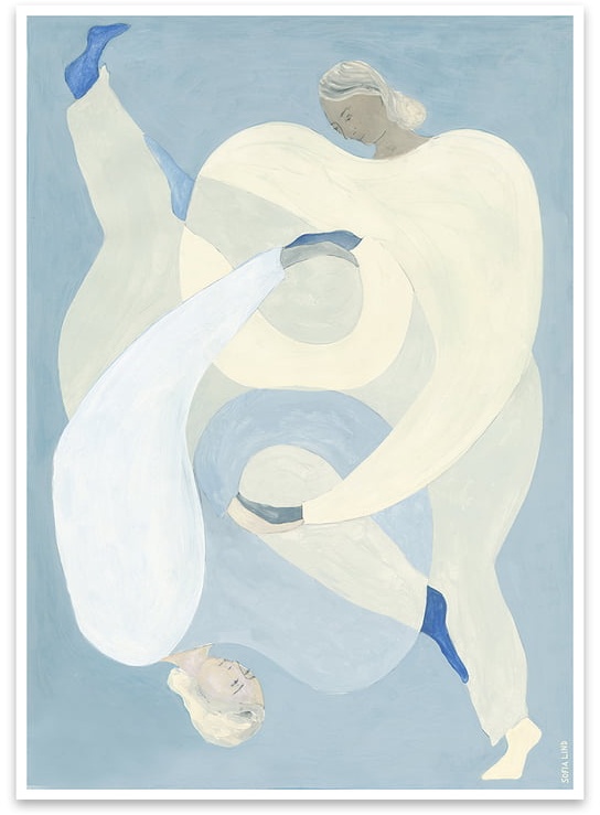 The Poster Club - Hold You - Blue von Sofia Lind, 30 x 40 cm