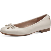 TAMARIS COMFORT Damen Ballerinas aus Leder mit Schleife, Beige