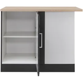 kochstation Eckunterschrank KS-Stockholm 110 x 60 x 85 cm Grau