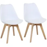 Svita Esszimmerstuhl MATS Kunstleder Weiß 2er Set